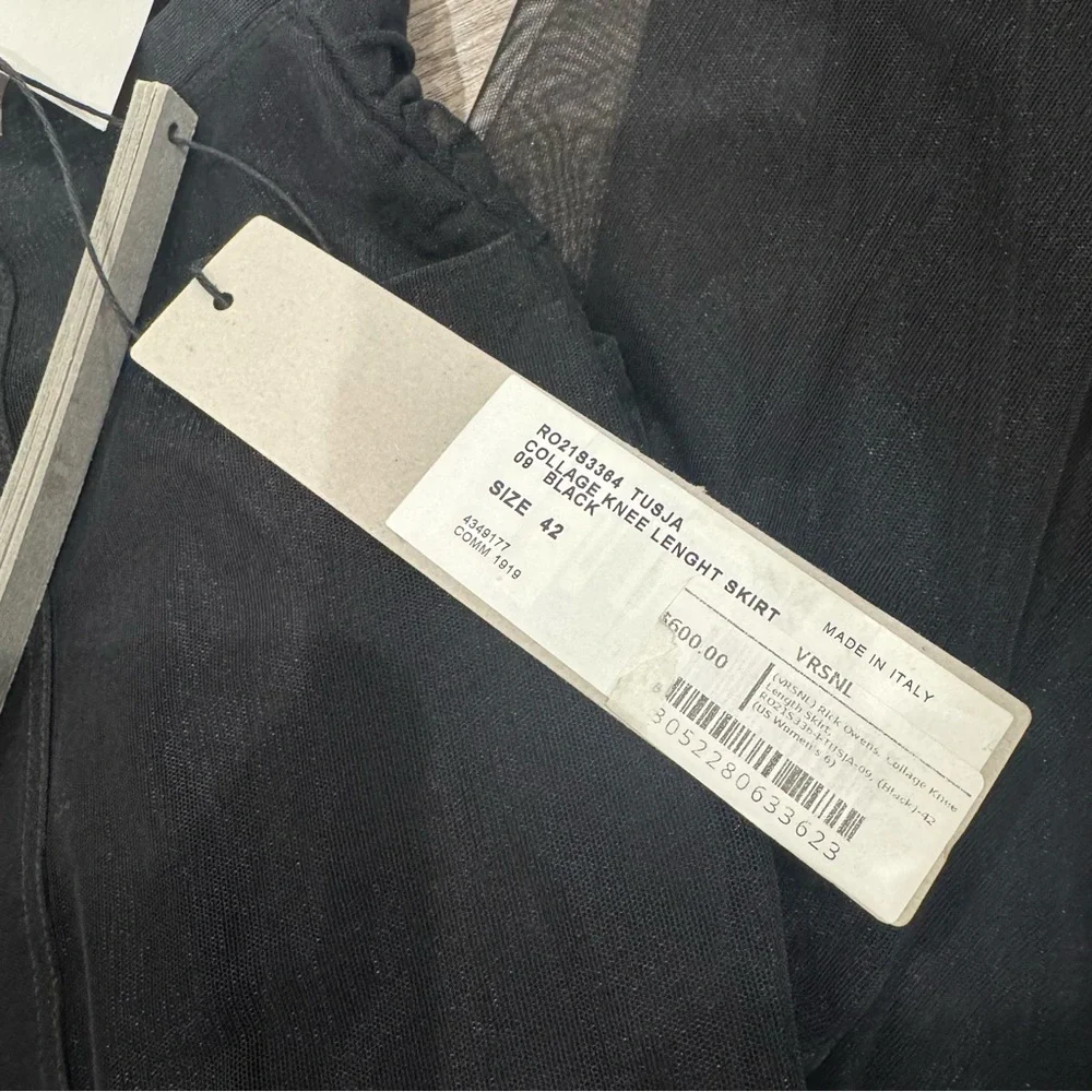 Rick Owens Collage Knee Length Skirt Tulle in Black